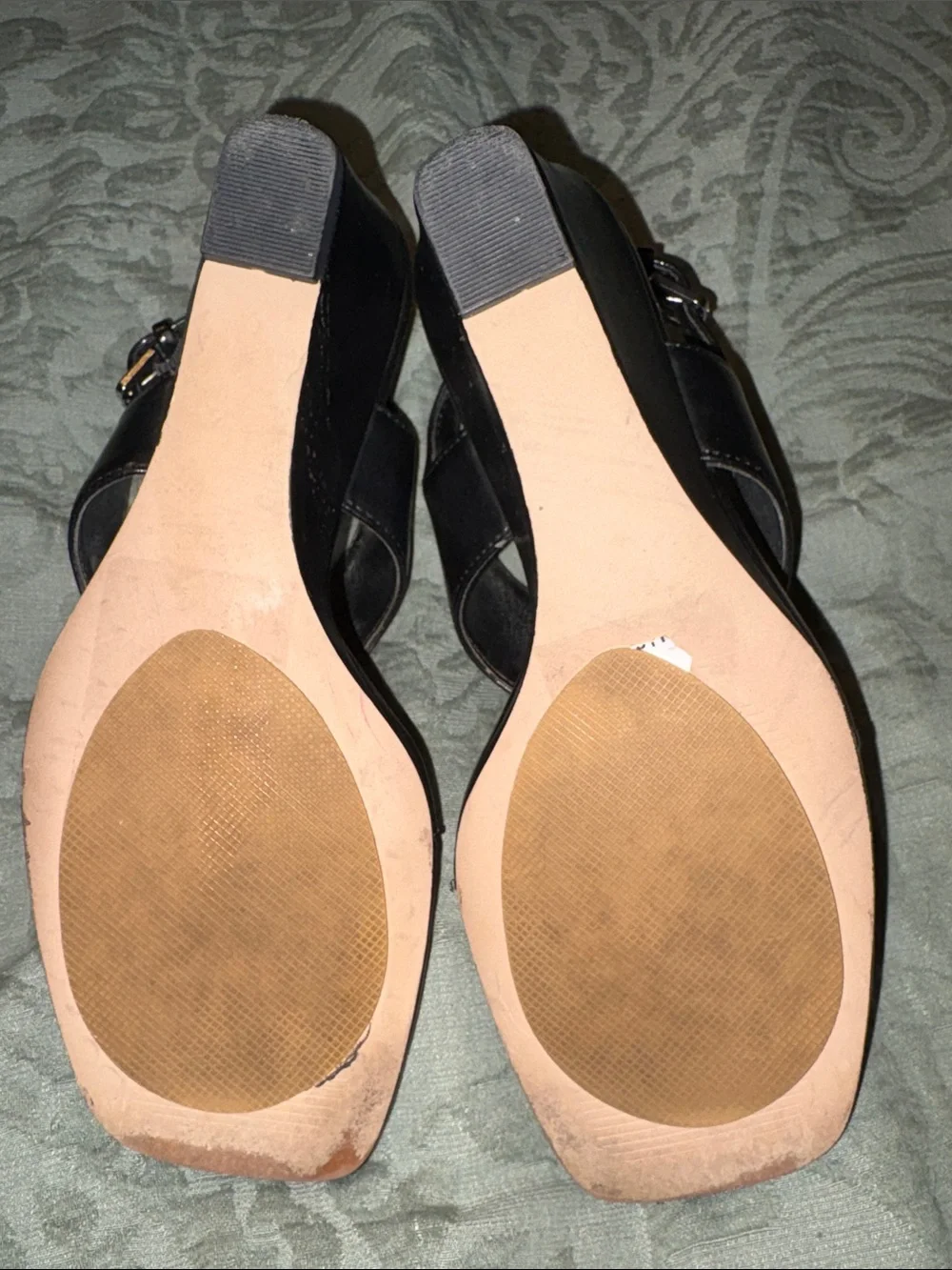 Black Nordstrom Rack 2 inch heeled sandals size 5M